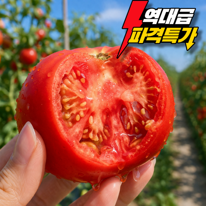 [역대급특가] 신선한 국내산 완숙토마토 한정수량, 1박스, 10kg