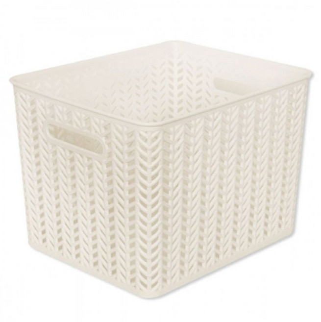 구트바이 SZ 바스켓 6호 오픈형 화이트 24L 1P 바구니 수납 oct*91817An, 단품, 1개