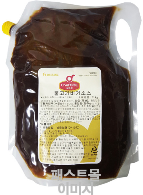 대상 쉐프원 불고기버거소스, 1개, 2kg
