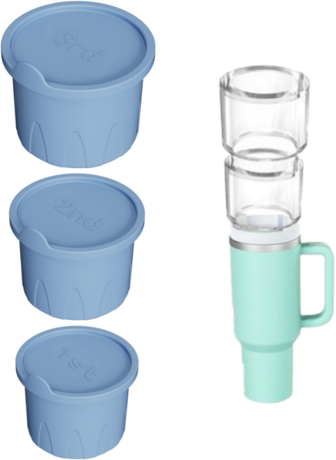 맬슨 실리콘 텀블러 얼음틀 아이스트레이 스탠리 호환, 1개, 스카이블루