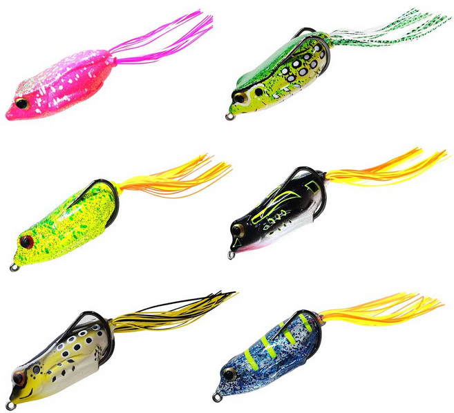 배스 가물치 낚시용 HALF LURE 하프루어 프러그R-1808 쁘록 14 개구리 루어 6가지 색상, 1개