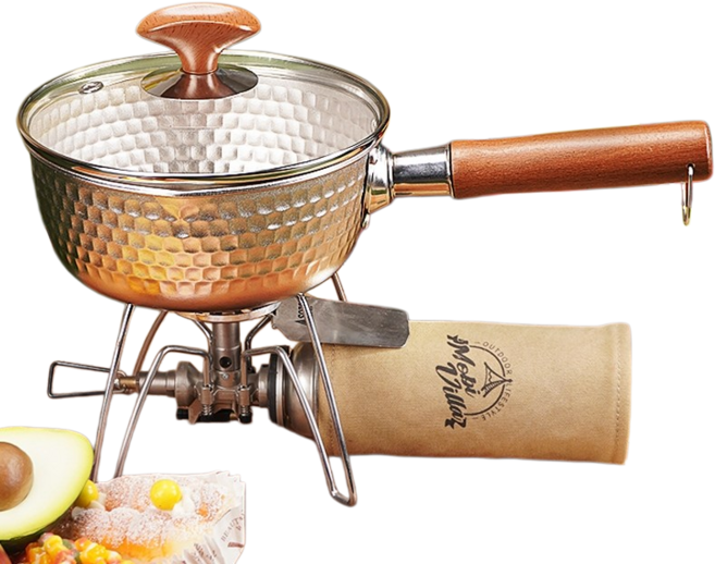 Smowrock 純鈦冰花雪平鍋帶蓋 輕便鈦鍋具 露營家居厨房鍋具首選, 1個, 雪平鍋銀色, 銀色