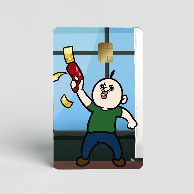 빵빵이 카드스티커 1+1 리무버블 신용 체크 교통 꾸미기, S(스몰), 1개, FLEX 빵빵이