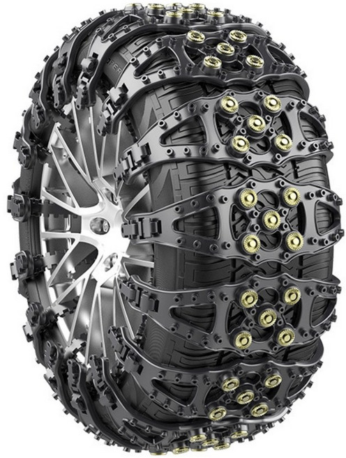 자동차 스노우 타이어 체인 머드 휠 두꺼운 미끄럼 방지 벨트 SUV 휴대용 쉽게 장착 비상 1 개, 1개, 02 Black