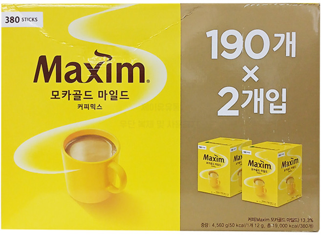 맥심 모카골드 마일드 커피믹스, 12g, 380개입, 3개