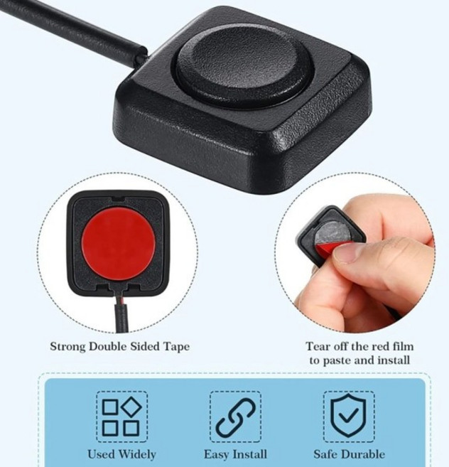 미니 소형 순간 푸시 단추 접착식 자동차 버튼 스위치 DIY 액세서리 12V