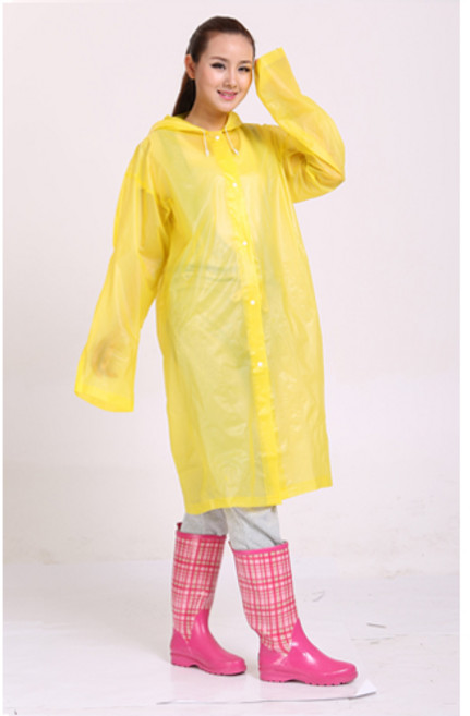 데코마당 EVE 성인용우비(옐로우) 우비 우비 우의 비옷 휴대용비옷, 100개, EVA 성인용우비  옐로우