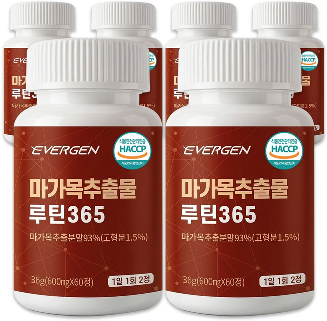 에버젠 마가목 추출물 루틴365 식약처 HACCP 인증, 6개, 60정