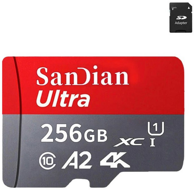 메모리카드 64GB 512GB 카드 플래시 미니 SD 패키지 메모리 포함 1TB TF 128GB 어댑터 256GB 2TB UHS, 4) 256GB, 1개