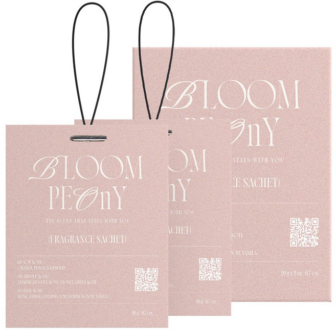 아마롬 퍼퓸 샤쉐 차량용 방향제, 블룸 피오니, 2개