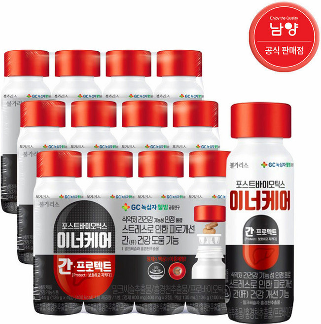 남양 포스트바이오틱스 이너케어 간 프로텍트, 12개, 130ml