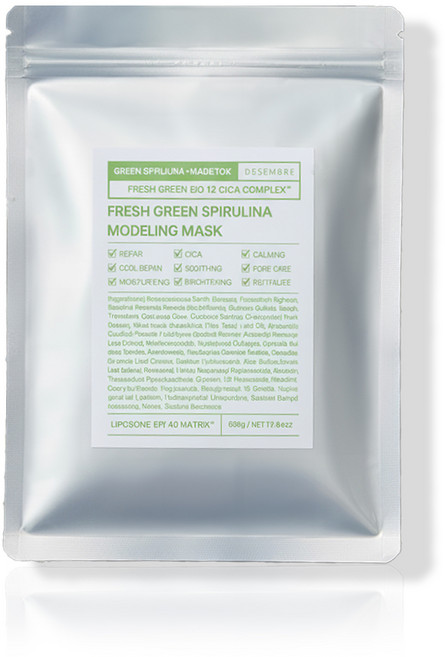 데쌍브르 팩 피부과 쿨링 모공케어 트러블 진정 프레쉬 그린 스피룰리나 모델링팩 500g, 1개, 1개입