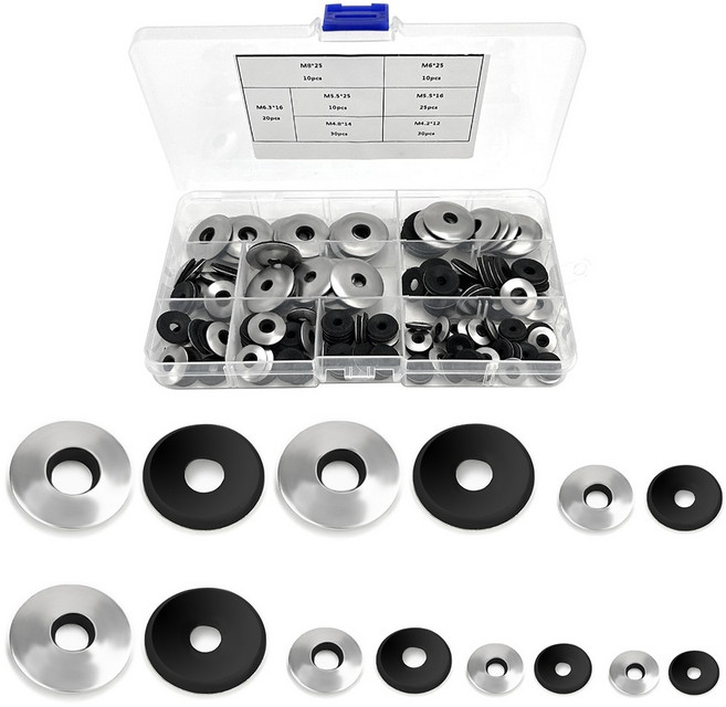 135개 EPDM 고무 씰링 와셔 M4.2/M4.8/M5.5/M6.3/M8 와셔 나사 씰링 와셔 와셔 포함 와셔 배관공 나사 용 네오프렌 와셔 셀프 드릴링 나사(7가지 크기, 1개