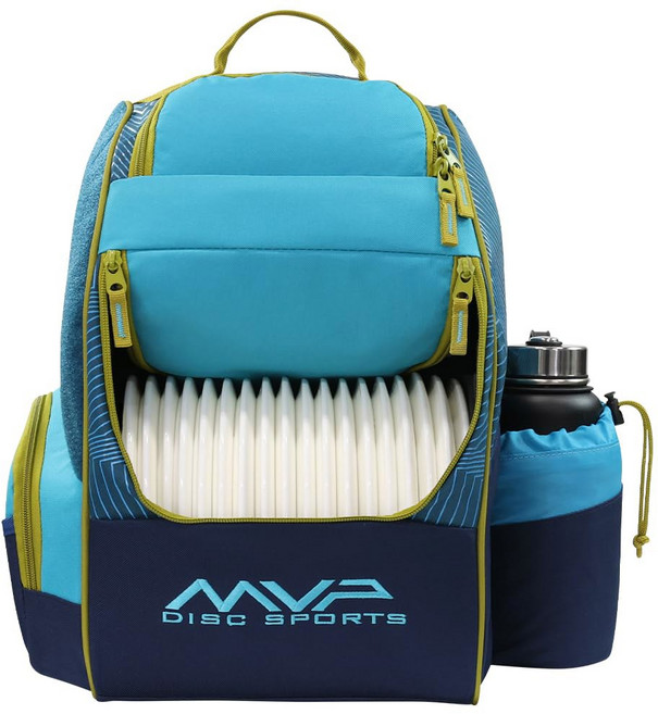 MVP 디스크 스포츠 셔틀 골프 백팩 가방 스타일과 색상, Sand/Ocean Blue, With Velcro Side Panel, Sand/Ocean Blue