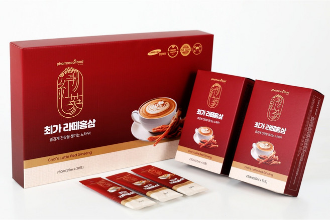 라떼홍삼 25ml x 30포(1박스) 30개입 750ml 1개/ 추석 선물용, 30개