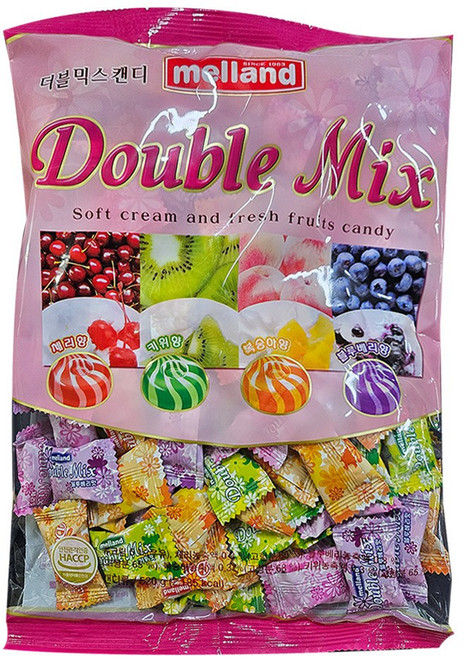 멜랜드 더블믹스캔디 사탕 업소용 사무실 탕비실 어른간식 국제제과, 520g, 2개