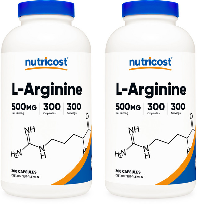 뉴트리코스트 아르기닌 500mg 300캡슐 2통 L-Arginine 운동보조제, 300정, 2개