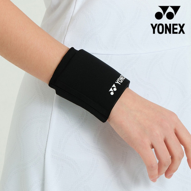 요넥스 보호대 269SP001U 손목찜질 배드민턴 테니스 헬스 탁구 스쿼시 운동 오남스포츠, S／M, 블랙, 1개