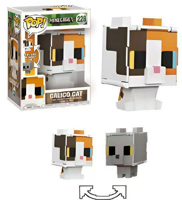 POP! MINECRAFT 二合一翻翻樂公仔套裝, 1個, 大號翻轉喵喵