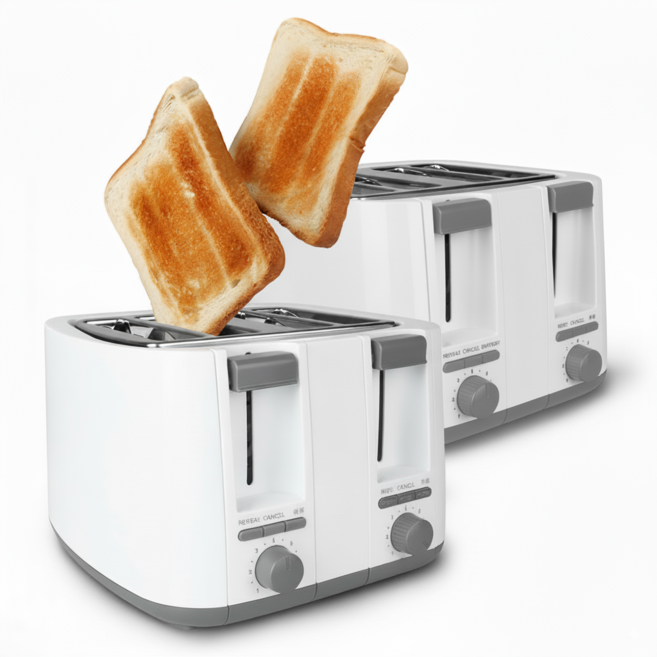 엔브이이백 식빵 4개를 동시에 맛있게 굽는 토스터기 4구 화이트 색상 제품