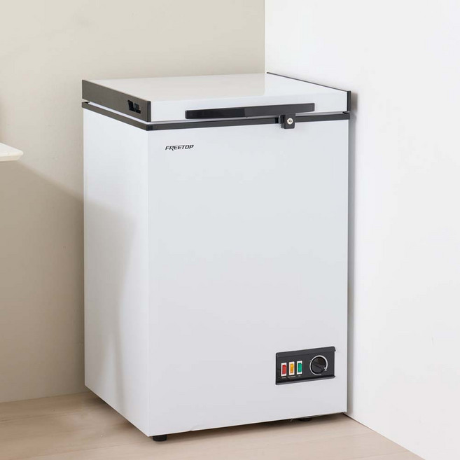 프리탑 소형 냉동고 가정용 원룸 사무실 급속 냉동고 업소용 냉장냉동 겸용 FTO-F100WF, 100L, 프리탑 미니 냉동고
