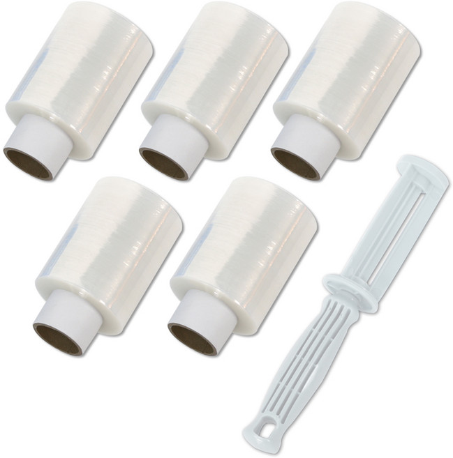 오공 미니 핸드랩 스트레치필름 공업용랩 포장랩 랩핑기 SET, 1개