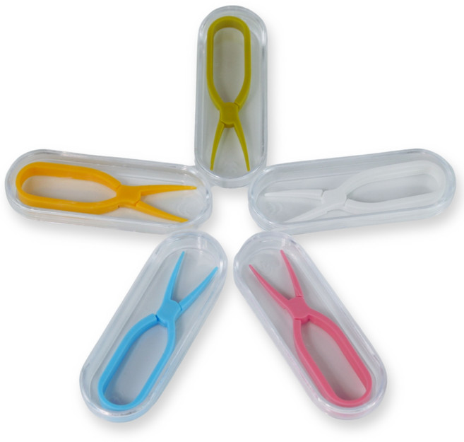 위생 렌즈 집게 소프트 렌즈 빼는 도구 하드 뽁뽁이, 5개, 04 중집게