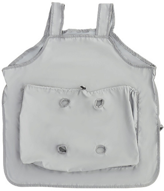 고양이 미용 발톱깎이 앞치마 포대기 발구멍앞치마, 1개, 그레이