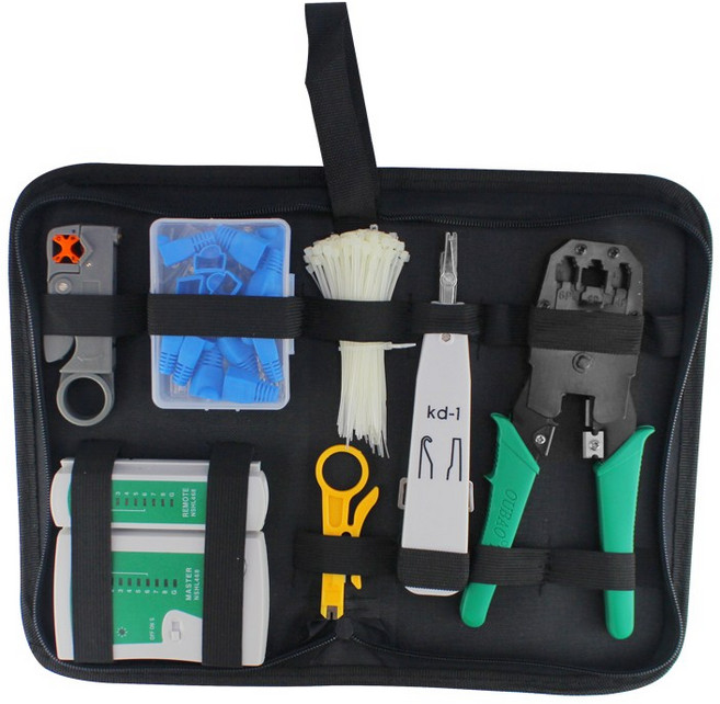 랜공구 랜툴 세트 인터넷 네트워크 공구 랜테스터기 인터넷랜선 랜공구 랜압착기 랜툴셋트 랜툴 커넥터, 1세트