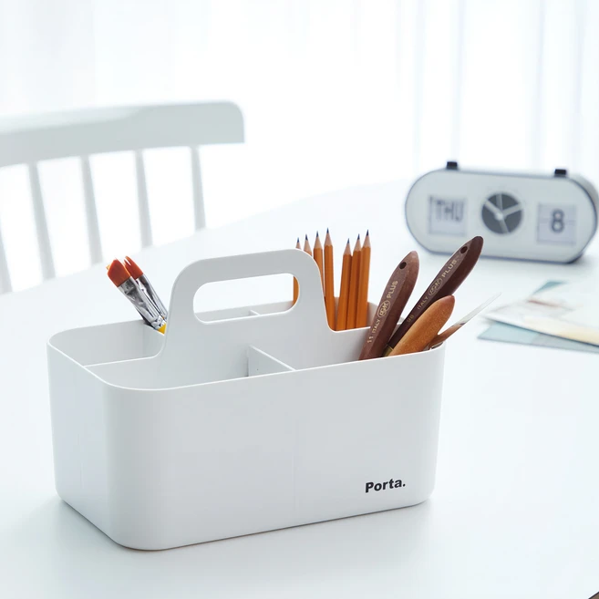 리템 포르타 컴팩트 수납 정리함, 아이보리, 1개 - 쿠팡