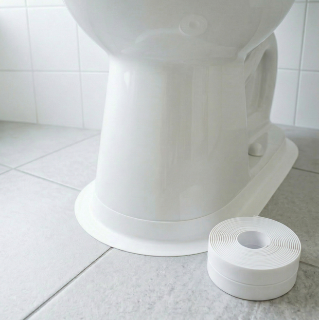 그레나 깔끔하고 강력한 욕실 변기 방수테이프, 화이트, 3개