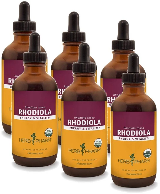허브팜 로디올라 루트 홍경천 추출물 Herb Pharm Rhodiola, 6개, 120ml - 쿠팡