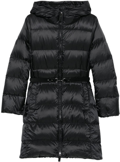 막스마라 후드 벨트 코트