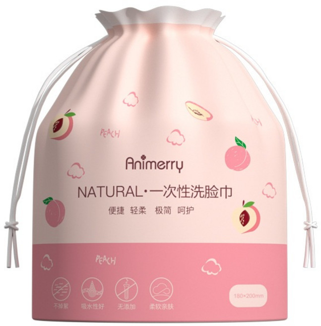一次性擦臉毛巾 潔面 乾濕兩用卸妝洗臉巾 美容巾, 1個, 卷筒式棉柔巾