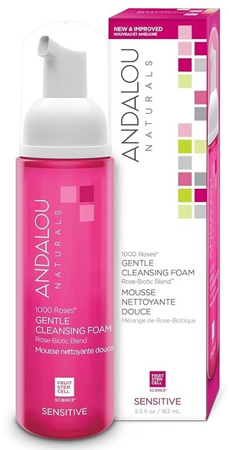 안달로우내추럴스 1000 로즈 클렌징 폼 센서티브, 2개, 163ml - 쿠팡