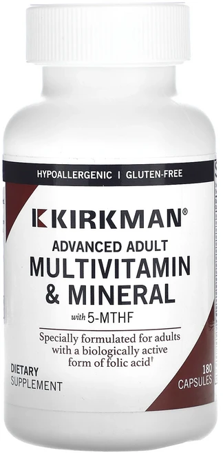 몸관리하세요 겨울입니다 Kirkman Labs 고급 성인 종합비타민 & 미네랄 함유 5-MTHF 캡슐 180정 특별관리진행, KirkmanLabs고급성인종합비타민미네랄함유5MTHF, 1개 - 쿠팡