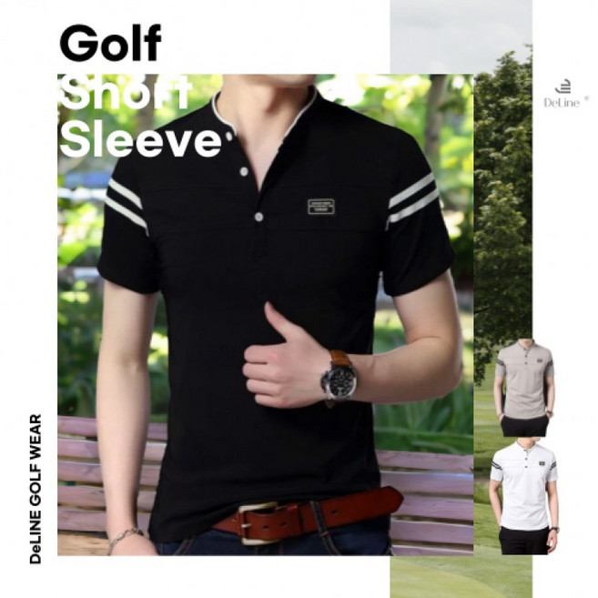 골프티 남자 운동 봄 여름 면 기본핏 카라넥 반팔ehaoao54!#