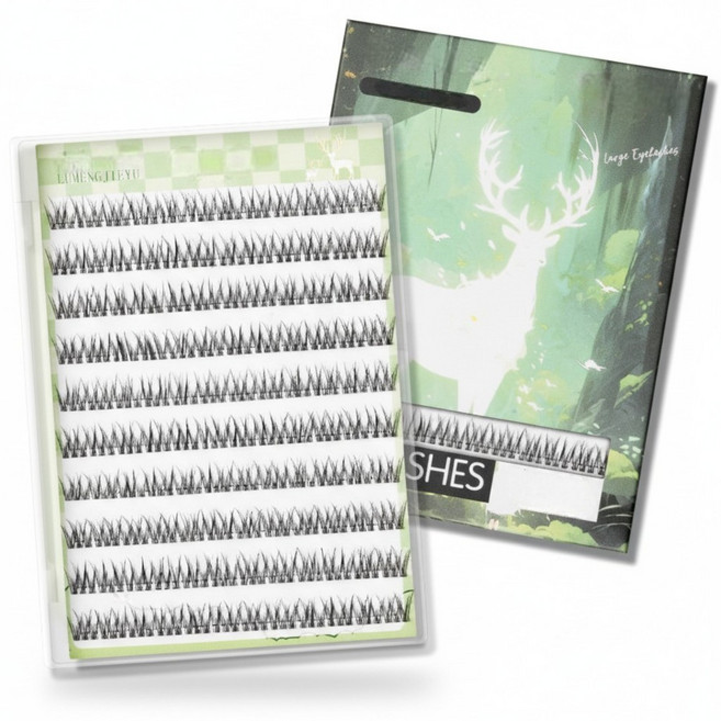 플럭스 노글루 속눈썹 풀 필요없는 속눈썹 120모, 1개, 블랙