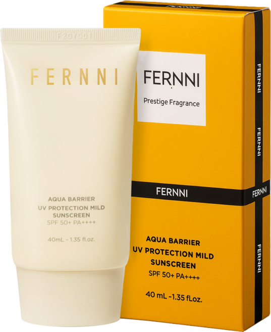 여성 백탁없는 선크림 추천1위 자외선 차단 99% SPF50++++ 순한 끈적임없는 눈시림 수분 기미 여드름 데일리 마일드 톤업선크림1위 페르니 아쿠아 베리어 선스크린, 1개, 40ml