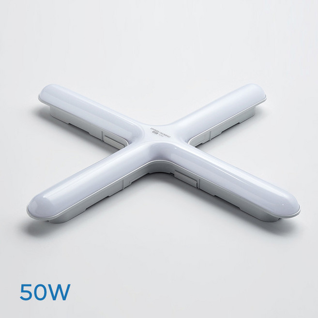 번개표 금호전기 LED 원형 십자등 전구색 50W