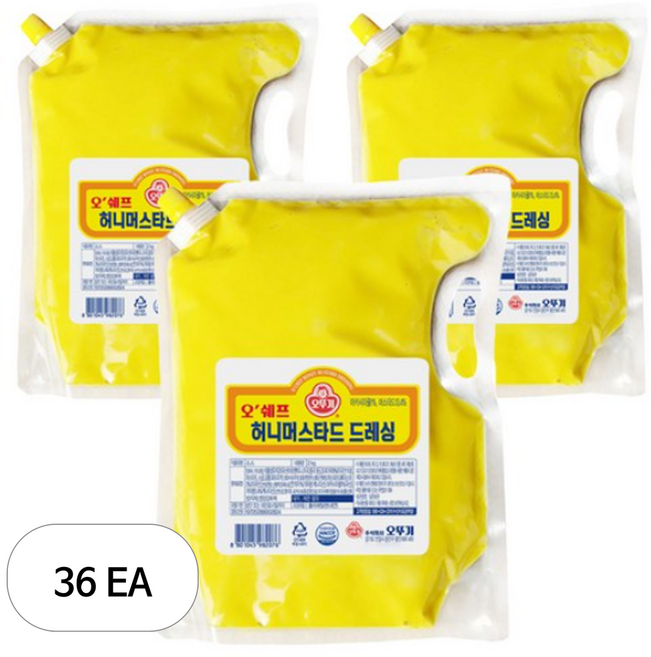 오쉐프 허니머스타드 드레싱, 2kg, 36개