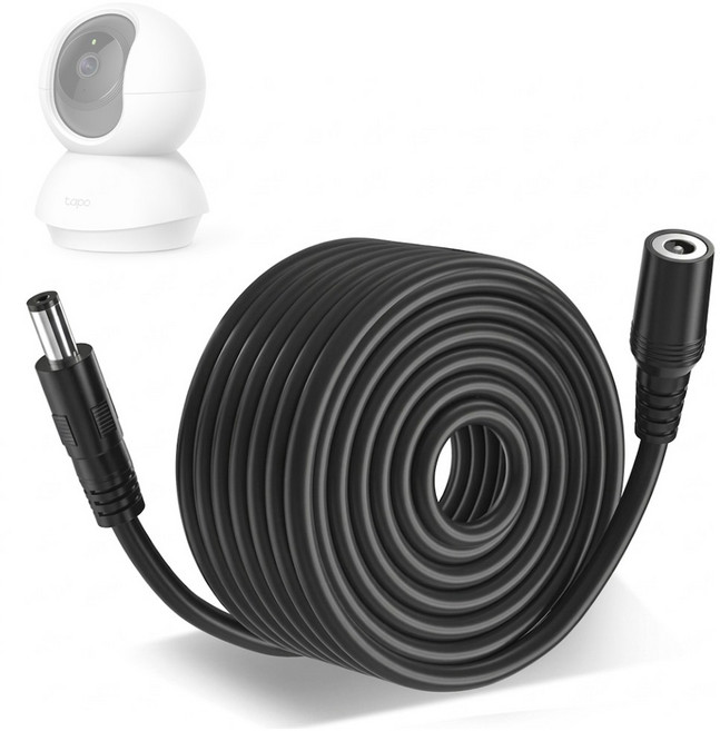 호환 티피링크 Tapo C200 C210 C225 C320WS 홈캠 CCTV 전원 연장선 어댑터 롱케이블, 10m, 1개