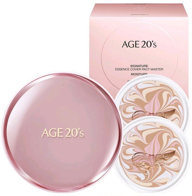 AGE20's Essence Cover Pact Master Moisture 粉撲 2入, 粉盒遮瑕保濕款 23 (一殼兩芯), 1個