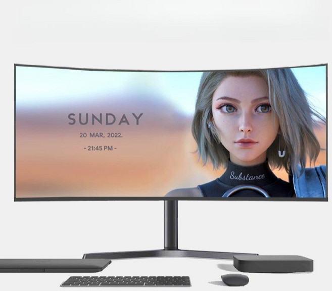 Kmall 커브드34인치 모니터 4K, 공식 표준 구성, 22. 40인치 5K 곡면 120HZ 65W, 1cm