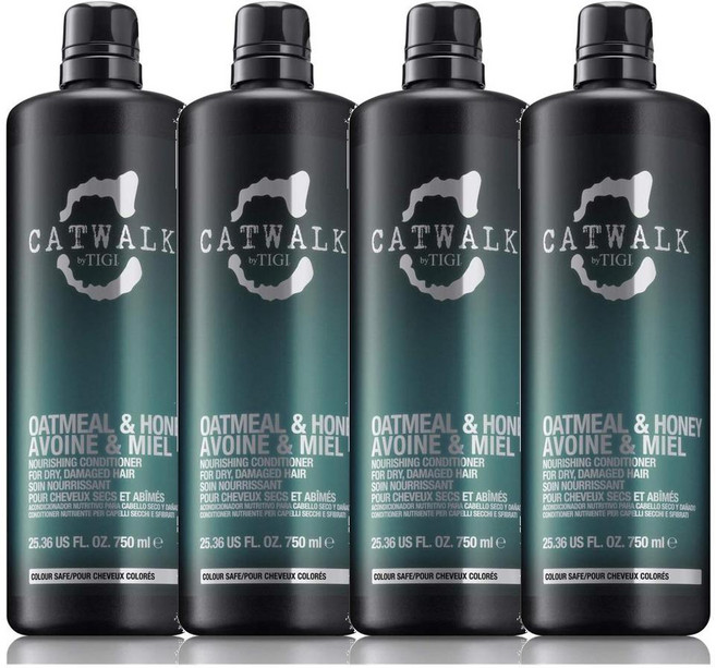 TIGI 베드헤드 오트밀 허니 너리쉬 컨디셔너 손상모발, 4개, 750ml