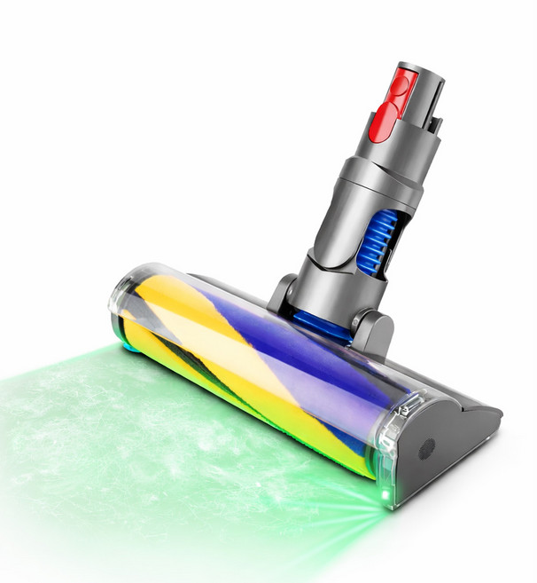 다이슨 청소기 호환 헤드 V7 V8 V10 V11 V15 소프트롤러 브러시 부품 프리미엄 초록 LED, 1개, 다이슨 호환 초록색 LED 헤드