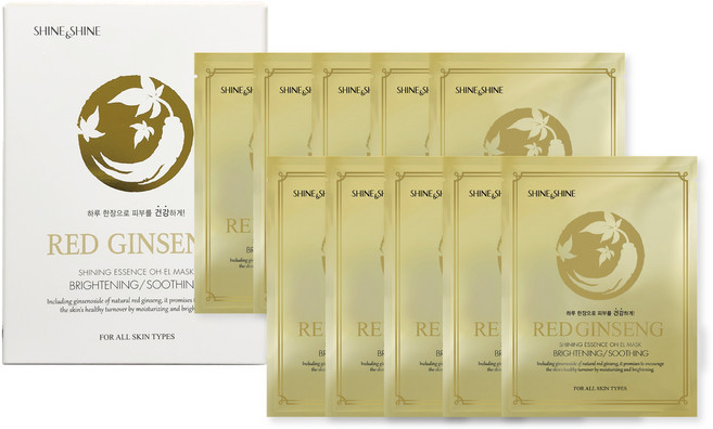 [할인특가]샤인앤샤인 샤이닝에센스 오엘 마스크팩 (인천공항면세점 입점제품), 2개, 10개입