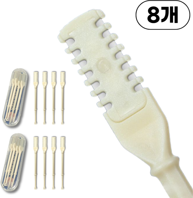 온리상점 안전한 휴대용 양날 안전칼날 코털제거기 코털정리, 2세트(총 8개)