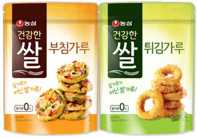 [명절특.가]농심 건강한쌀 부침가루 450g x 4개/튀김가루, 4개