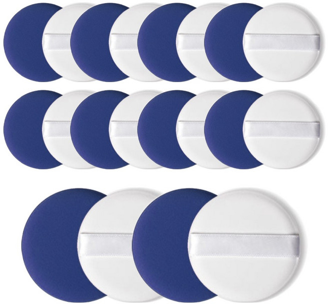 밀착 에어쿠션 퍼프, 블루, 20개